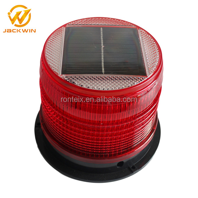 SU1800 Red Photocell Marine Solar LED Beacon Warning Light with Magnet