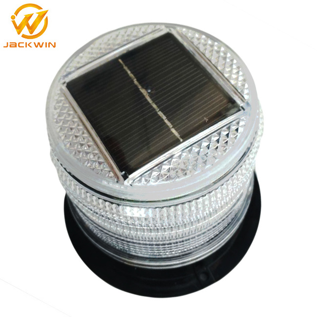 8 LED Red/Yellow Warning Light Road Safety Flash LED Magnetic Base Solar Warning Light