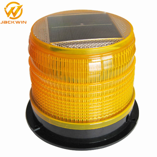 8 LED Red/Yellow Warning Light Road Safety Flash LED Magnetic Base Solar Warning Light