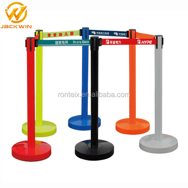 U-shape Stackable Retractable Belt Crowd Control Stanchions for Sale