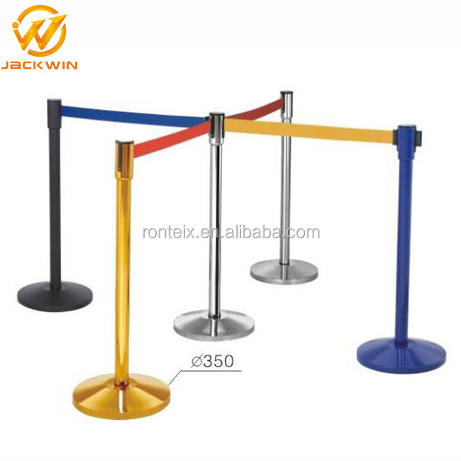 U-shape Stackable Retractable Belt Crowd Control Stanchions for Sale