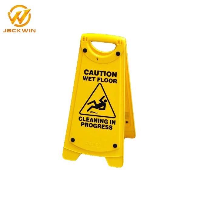 Jackwin Yellow Wet Floor Sign, Hazard Warning Signs, Plastic Caution Sign