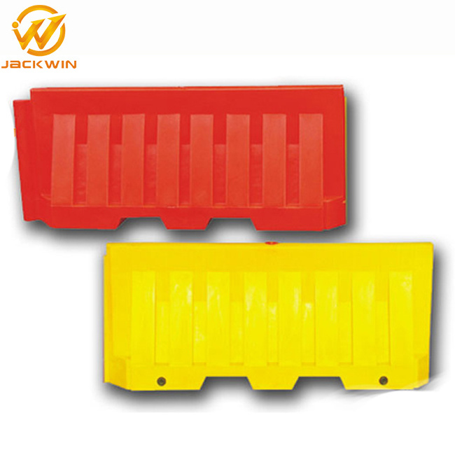 Portable Plastic Water Filled Jersey Barriers With Fence For Traffic Safety