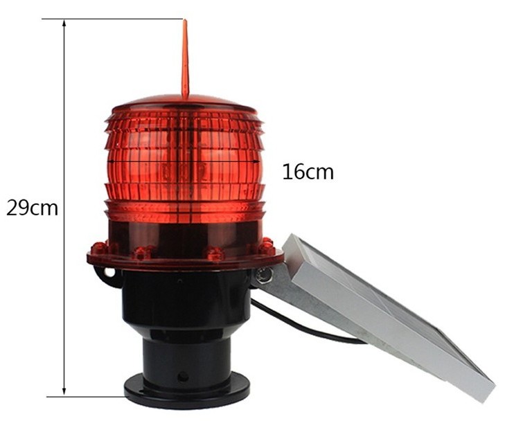 Solar Powered LED Flashing Aviation Warning Light / Aircraft Obstruction Light / Solar Tower Light