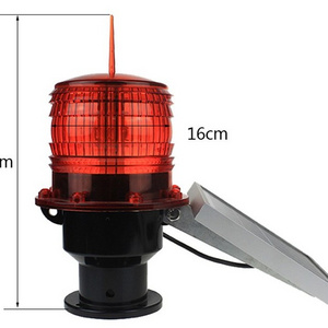 Solar Powered LED Flashing Aviation Warning Light / Aircraft Obstruction Light / Solar Tower Light