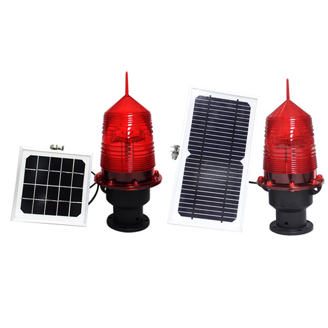 Solar Powered LED Flashing Aviation Warning Light / Aircraft Obstruction Light / Solar Tower Light