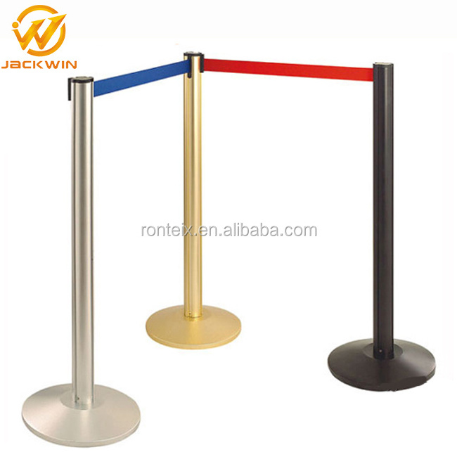 U-shape Stackable Retractable Belt Crowd Control Stanchions for Sale