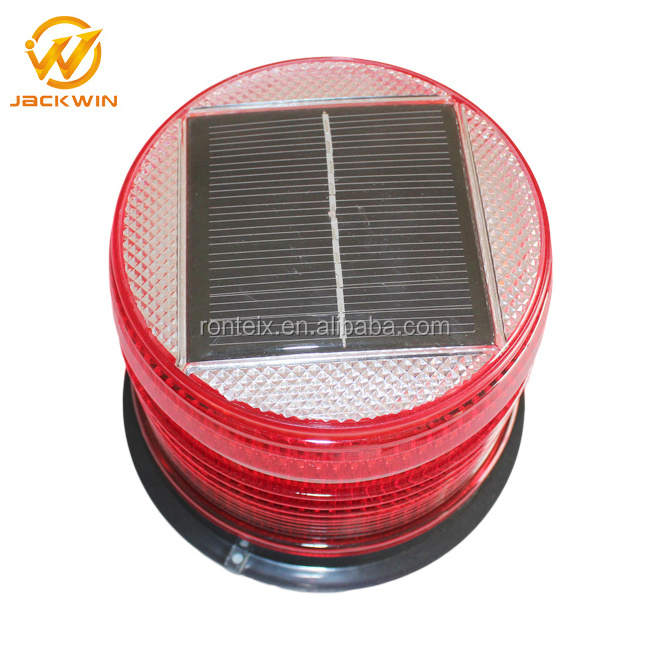 SU1800 Red Photocell Marine Solar LED Beacon Warning Light with Magnet