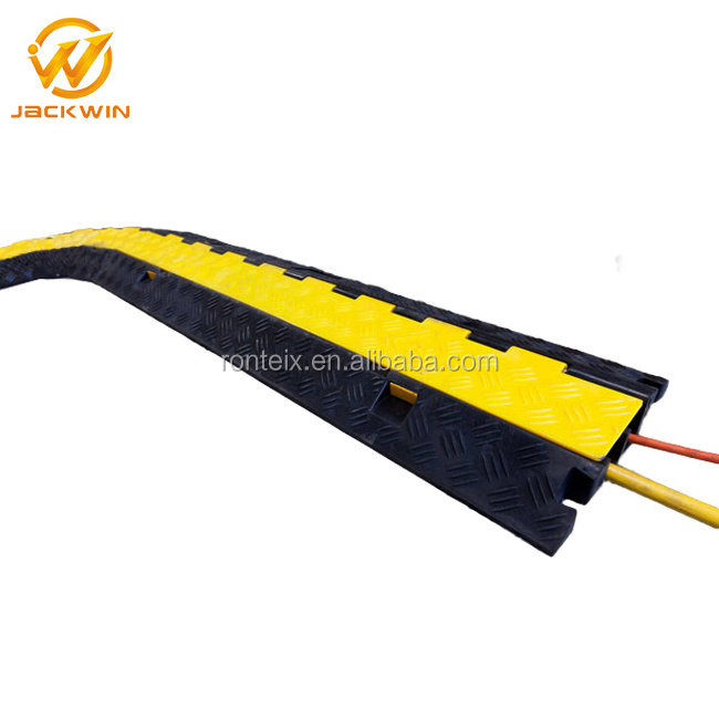 Floor Cord Cover / Rubber Cable Protectors / 2 Channel Cable Jacket Tracks