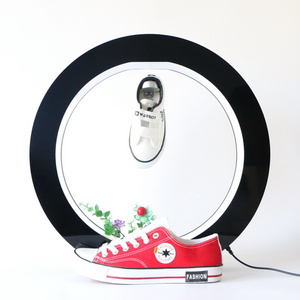 Fashion ideas maglev wall led shelf floating shoes display leviation magnetic levitation levitating sneaker