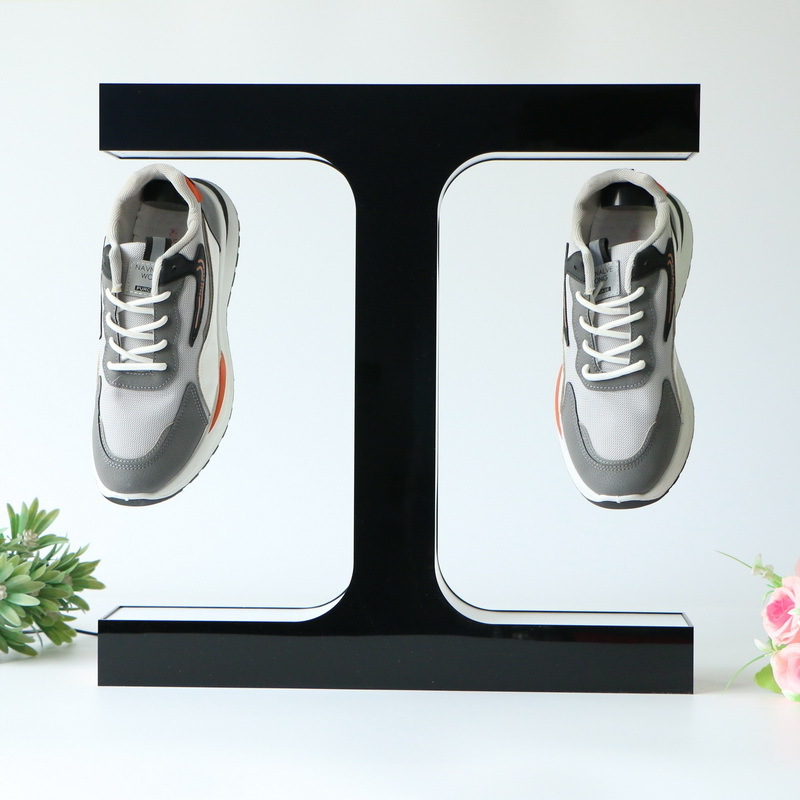 Advertising Exhibition Stand Acrylic Floating Shoe Rack Magnetic Suspension Levitation Sneakers Display Shelves