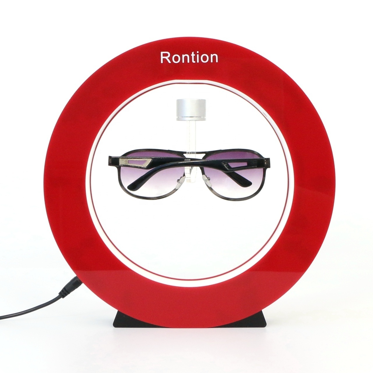 Customized Acrylic Anti Gravity Rotating Magnetic Levitation Sunglasses Display Rack For Glasses Store Exhibition Show