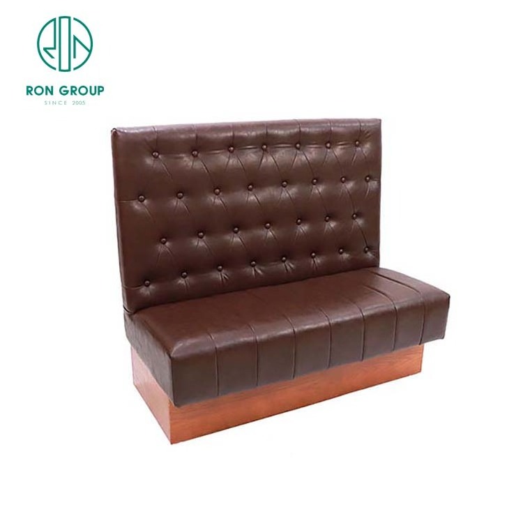 luxury side Furniture leather wood foshan bar cafe booth benches dining set modern sofa used restaurant booth seating