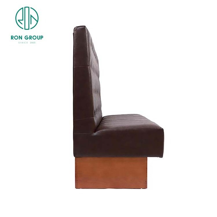 luxury side Furniture leather wood foshan bar cafe booth benches dining set modern sofa used restaurant booth seating