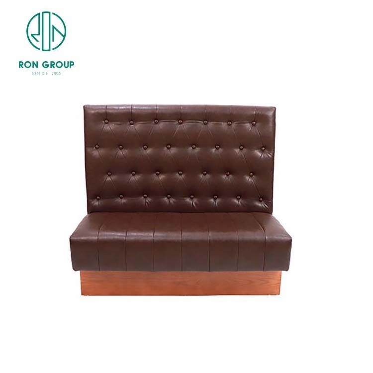 luxury side Furniture leather wood foshan bar cafe booth benches dining set modern sofa used restaurant booth seating