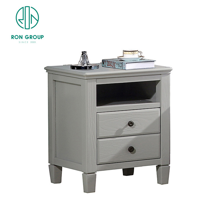 Hot sale customized hotel senior grey American sofa tea table bedroom furniture with nightstand modern luxury bedroom sets