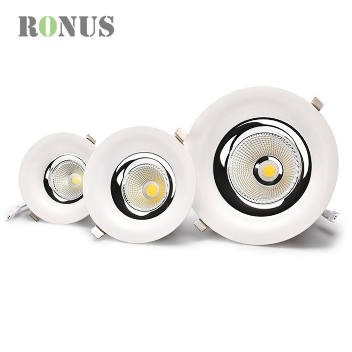 New Design Shop 12W Lamp Down Light Anti Glare Aluminum 10W COB Recessed LED Downlight