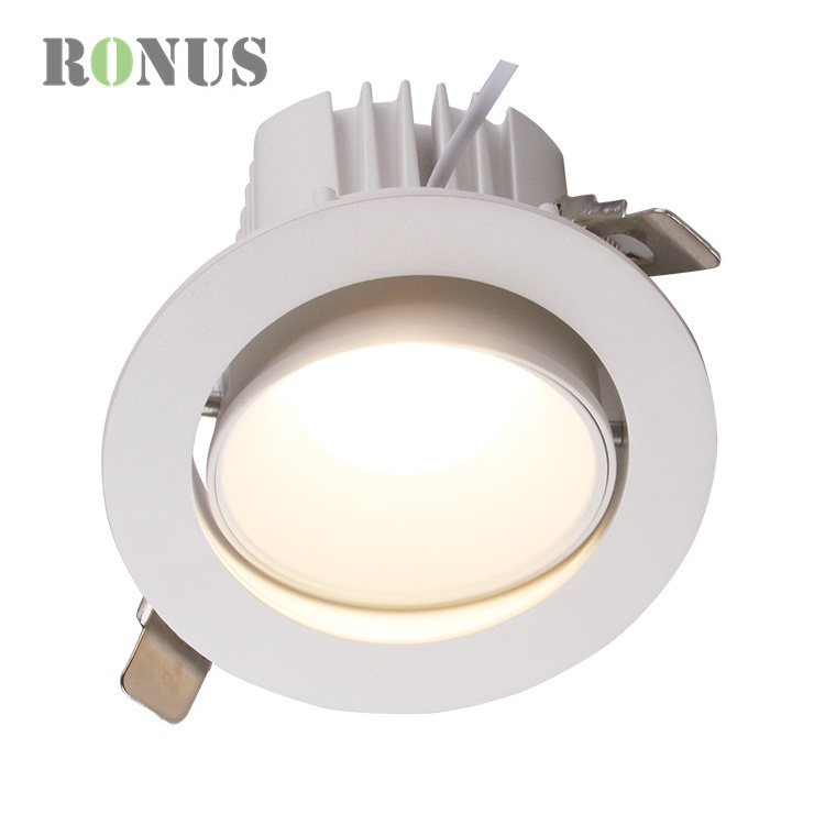 Living Room Modern Rotatable Spot Light 12W Adjustable 10W Gimbal COB Recessed LED Downlight