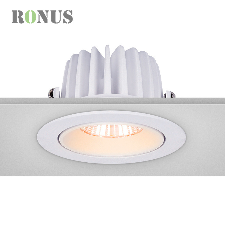 Round IP44 Spot 5W Dimmable Shop Down Light 7W Hotel LED Recessed Project COB Adjustable Downlight