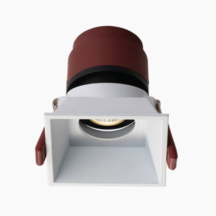 Low UGR Adjustable Ceiling COB Spotlight 7W 5W Down Light Anti Glare LED Square Recessed Downlight