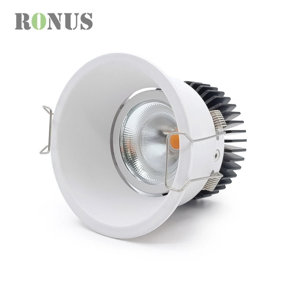 Adjustable Spot Dali 9W 7W Commercial Down Light Dimmable Ceiling 12W Recessed Hotel Anti Glare COB LED Downlight