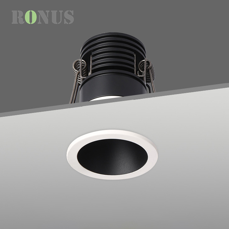 Zhongshan Black Ce Certification Aluminum Spotlight COB Downlight 3W 5W Recessed Deep Mini LED Spot Light