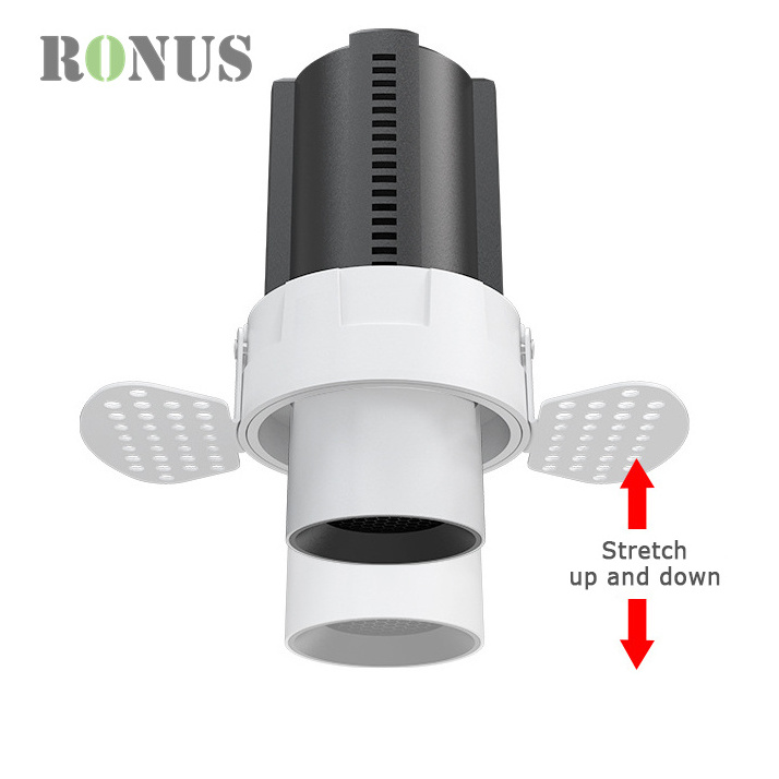 Modern Small Project 7W Adjustable Rotatable Spot COB Down Light 5W Anti Glare Trimless LED Downlight