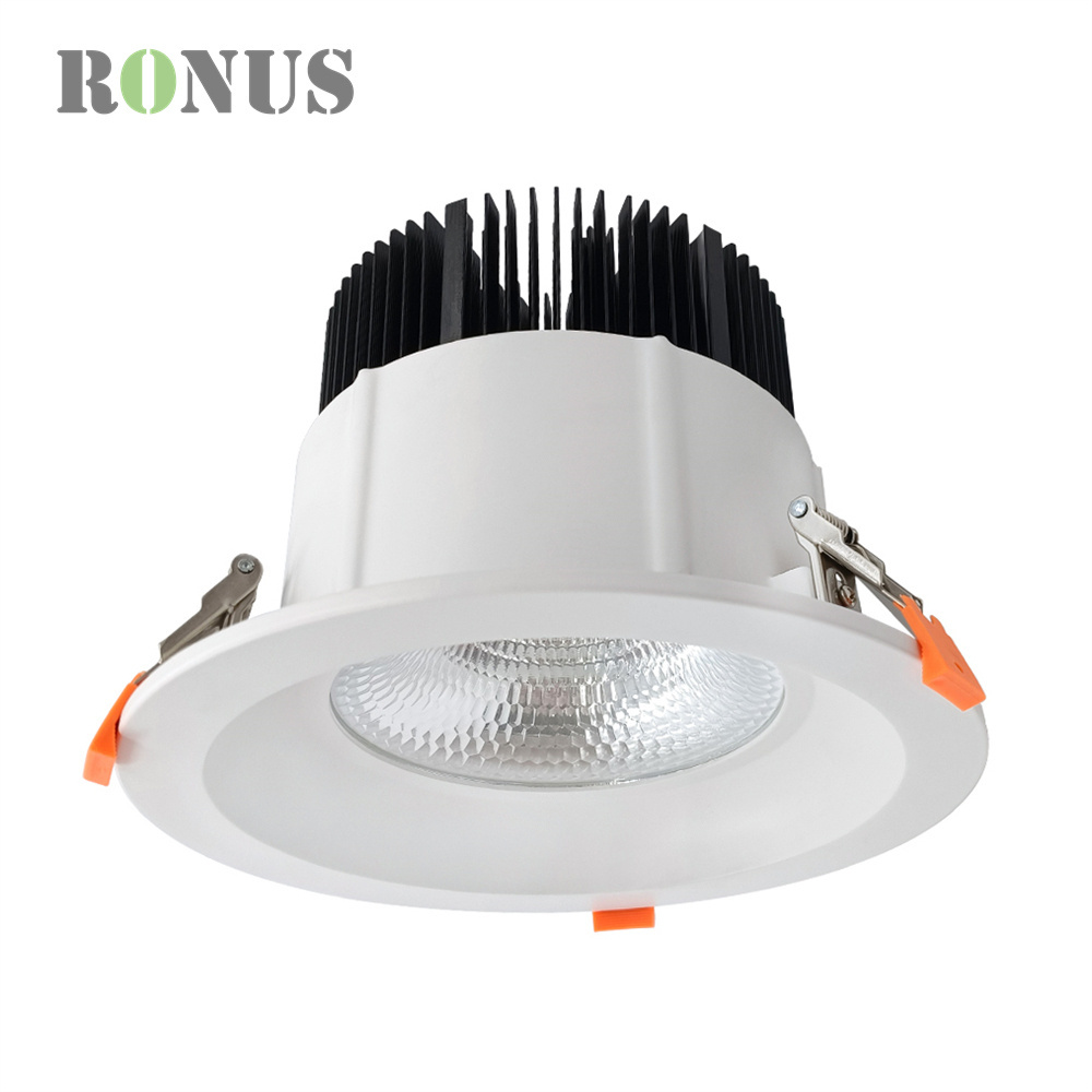 China Supplier 6 Inch Commercial Downlight 30W 35W Spotlight Anti Glare COB LED Recessed Spot Light