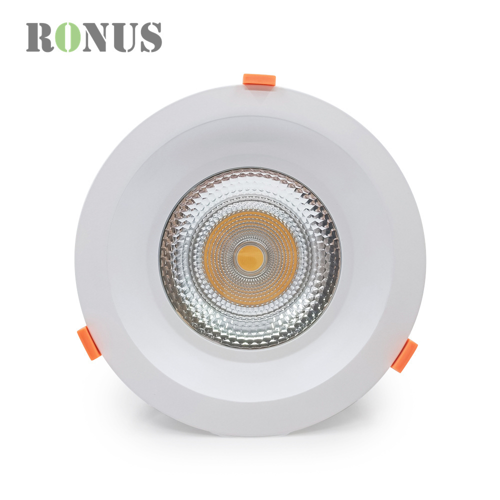 China Supplier 6 Inch Commercial Downlight 30W 35W Spotlight Anti Glare COB LED Recessed Spot Light