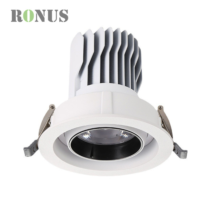 Commercial 6 Inch 30W Spotlight Adjustable 25W Gimbal LED Down Light Saa Recessed COB Downlight