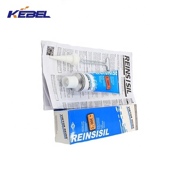 High-temper Waterproof Fireproof  Rtv Silicone Sealant  REINSISIL Gasket Maker with Blue Box and Specification