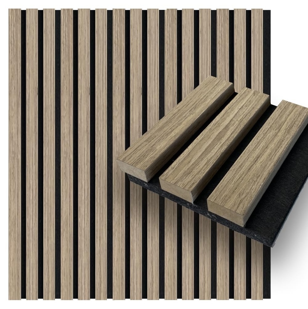 94.5*23.6 inch akupanel oak wooden decorative slat acoustic panels 3D interior wall wood paneling for hotel