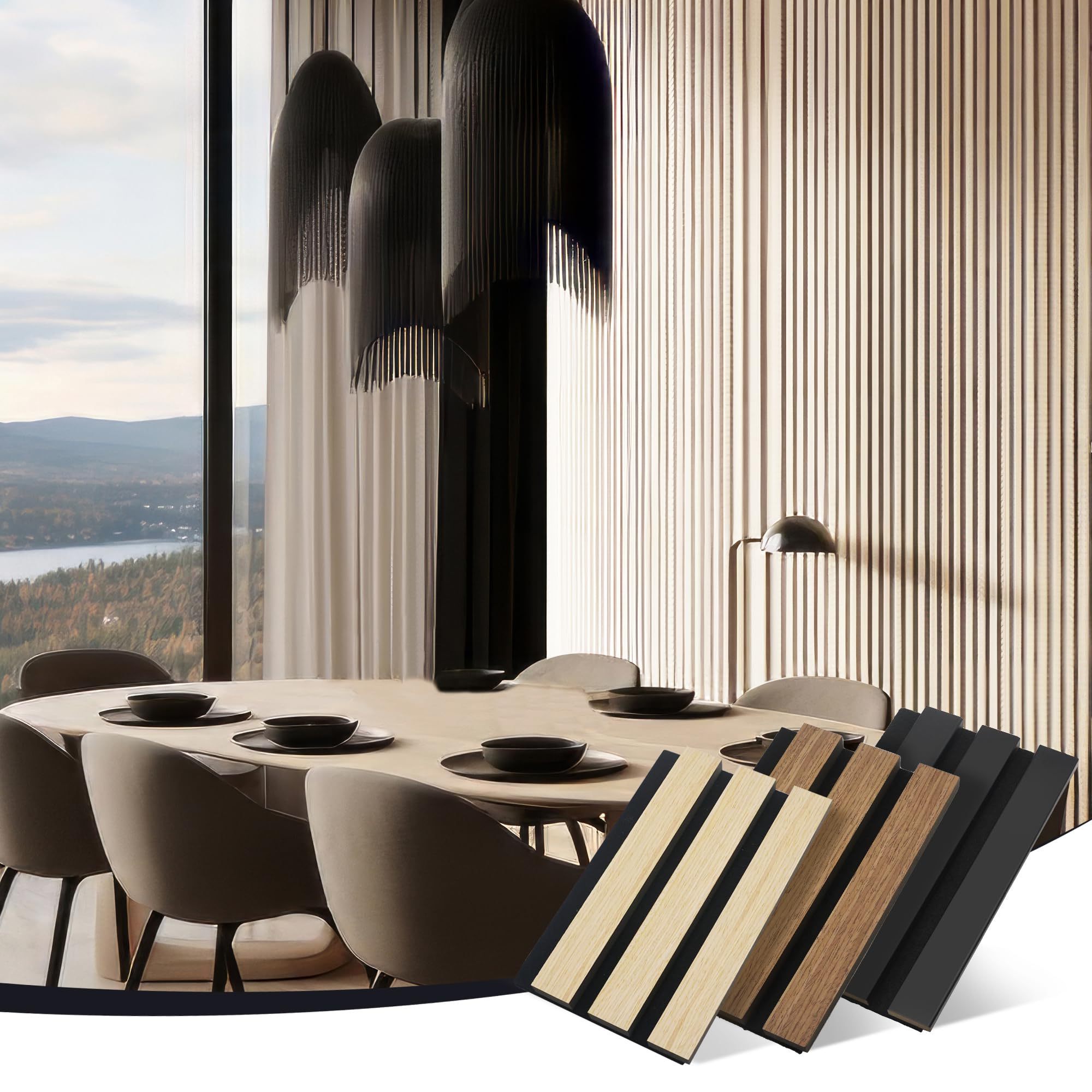 High quality soundproof wall panels MDF akupanel wood slatted wall acoustic felt panels for interior decoration Wall And Ceiling