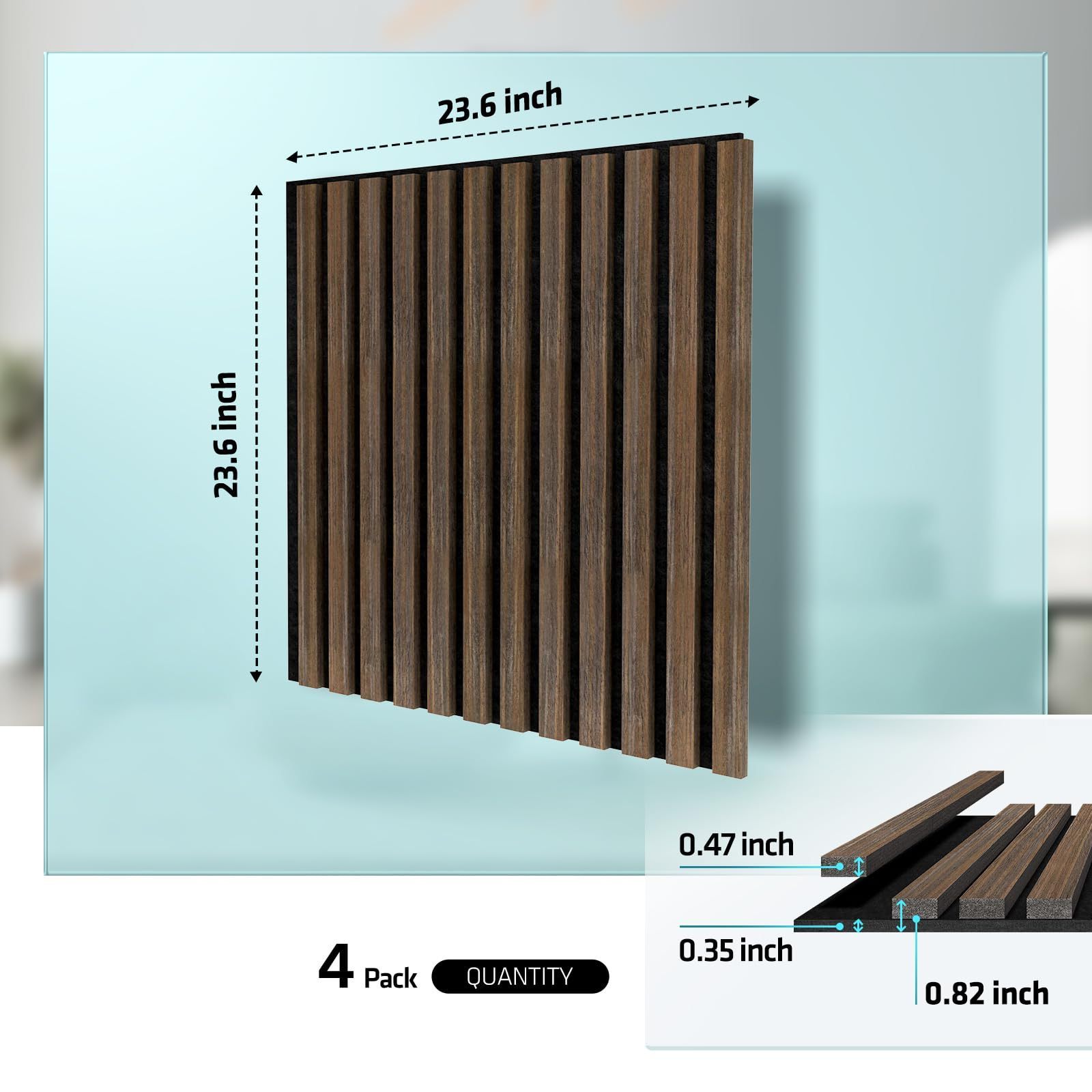 Akupanel wall interior decoration walnut wooden slatted acoustic panel wall wood panel