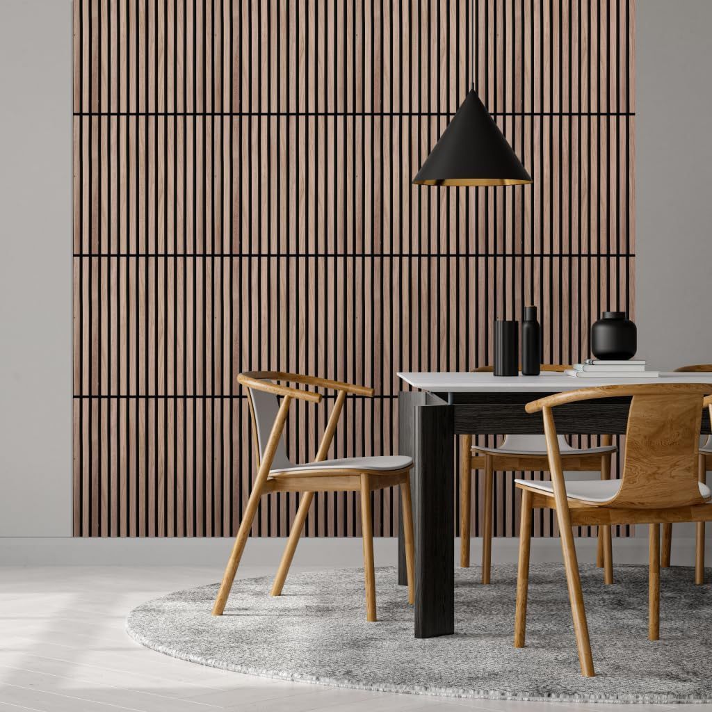 Akupanel wall interior decoration walnut wooden slatted acoustic panel wall wood panel