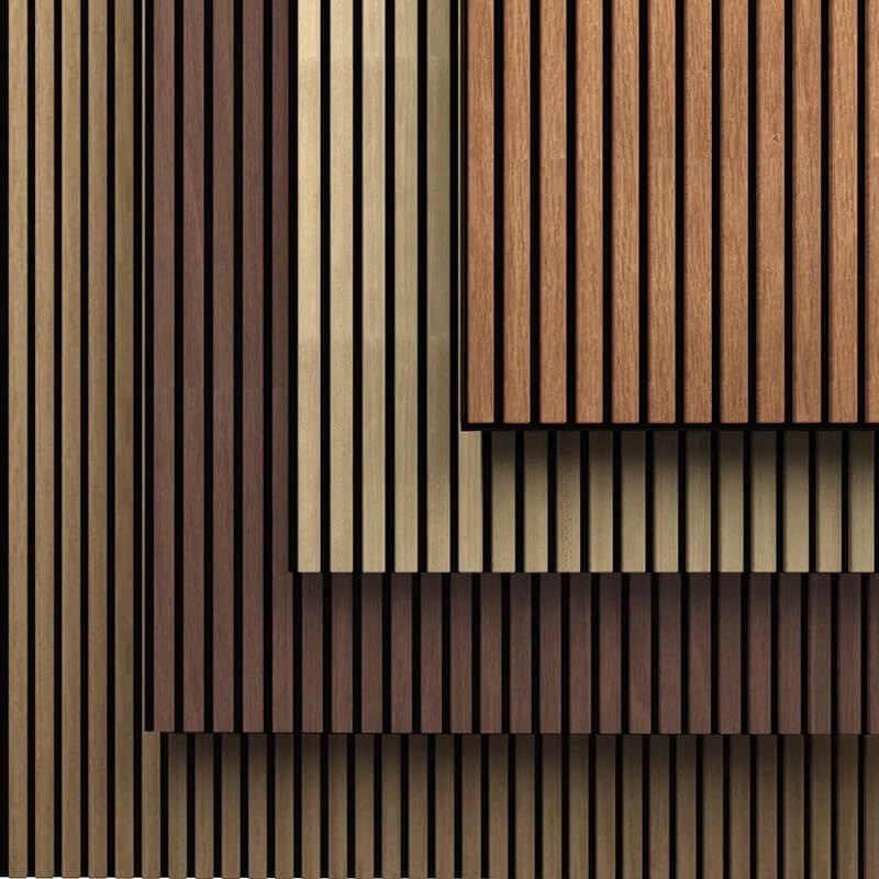 Akupanel wall interior decoration walnut wooden slatted acoustic panel wall wood panel