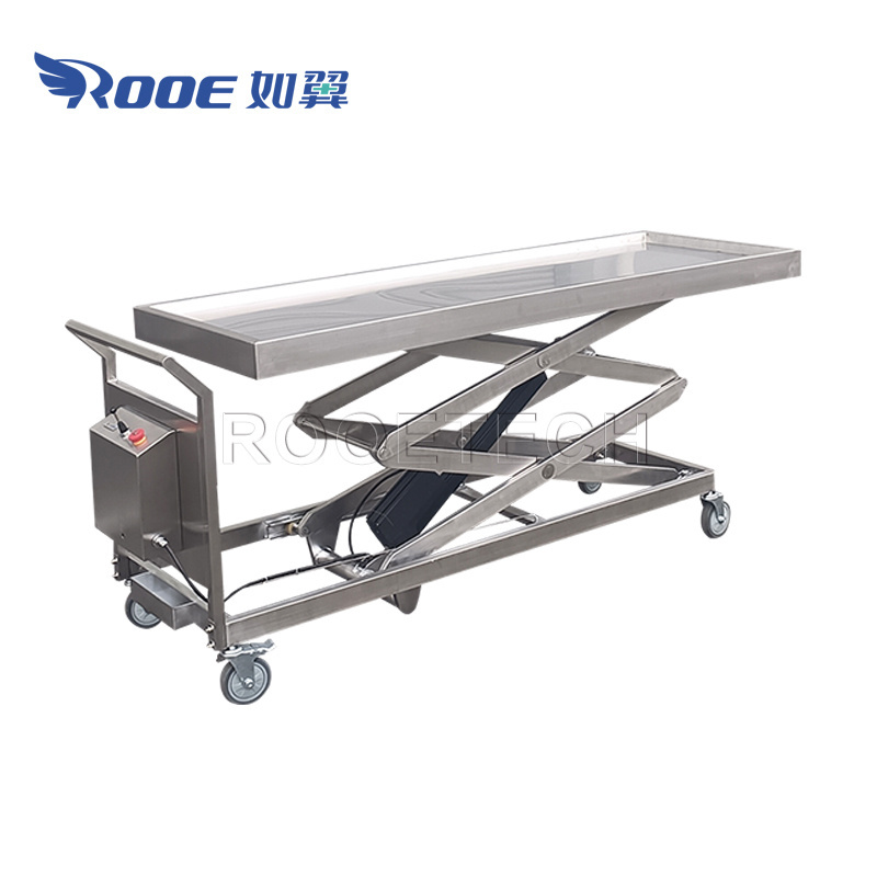 GA501A Stainless Steel Electric Cadaver Transport Cart Body Lifter for Matching Morgue Freezer