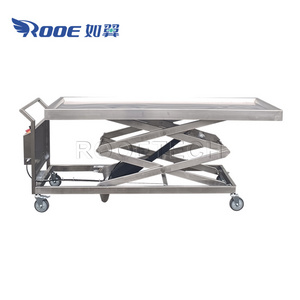 GA501A Stainless Steel Electric Cadaver Transport Cart Body Lifter for Matching Morgue Freezer