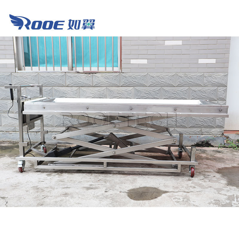 GA501A Stainless Steel Electric Cadaver Transport Cart Body Lifter for Matching Morgue Freezer