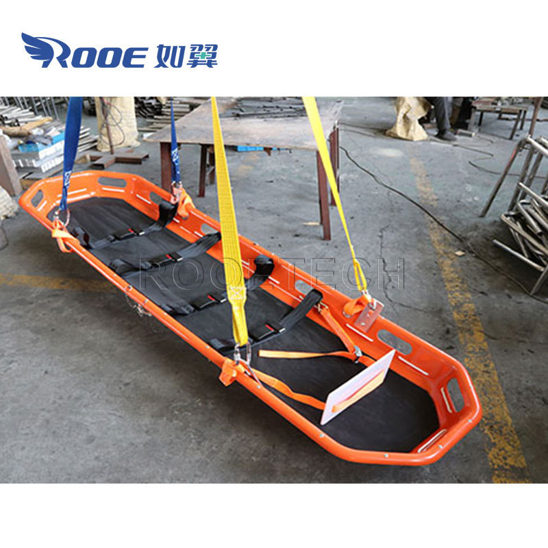 Integrated or Detachable Design Marine Rescue Helicopter ABS Plastic Basket Type Stretcher