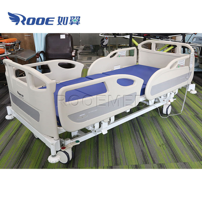 Medical 5 Functions Paralyzed Patient Electric ICU Simple Hospital Bed with Remote Control