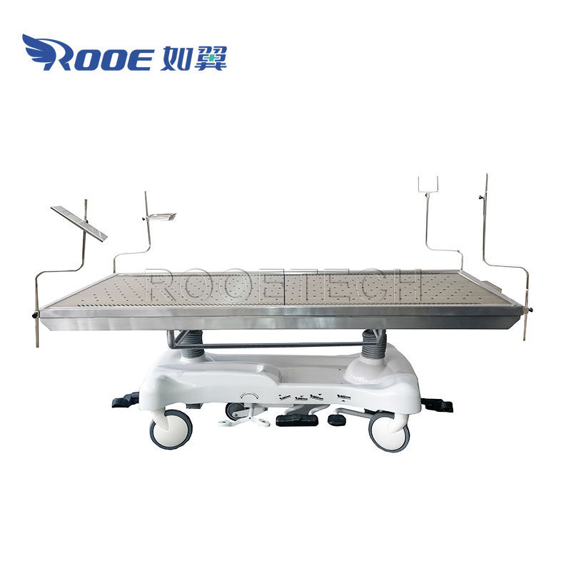 Morgue 304 Stainless Steel Human Anatomy Autopsy Table with Exhaust Pipe and Air Volume Regulating Valve