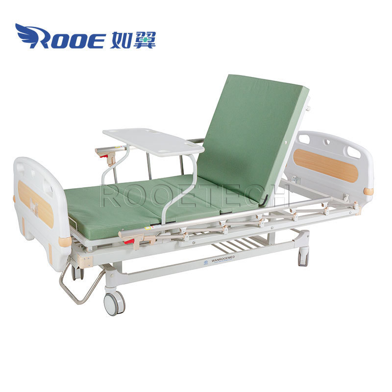 Cheap 2 Functions Cranks Manual Hospital Nursing Home Care Steel Clinic Bed