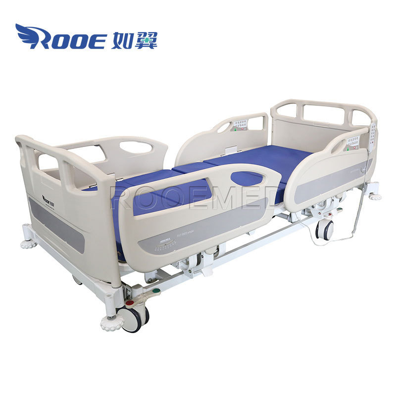 Medical 5 Functions Paralyzed Patient Electric ICU Simple Hospital Bed with Remote Control