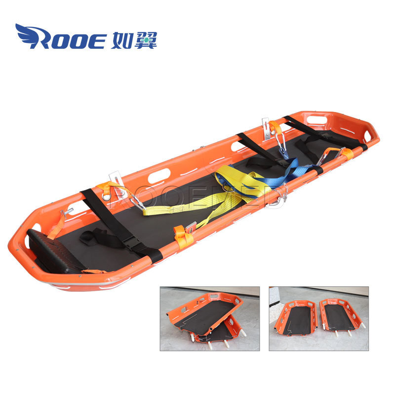 Integrated or Detachable Design Marine Rescue Helicopter ABS Plastic Basket Type Stretcher