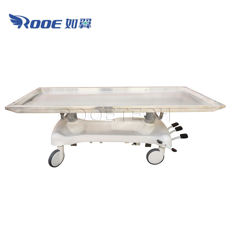 Good Quality GA202 Mortuary Hydraulic Adjustable Funeral Embalming Table for Hospital Anatomy Room