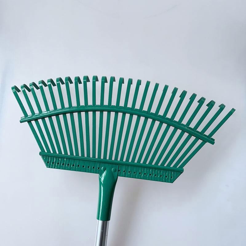 25 Curved Tines Aluminum Handle High Performance Steel Lawn Rake