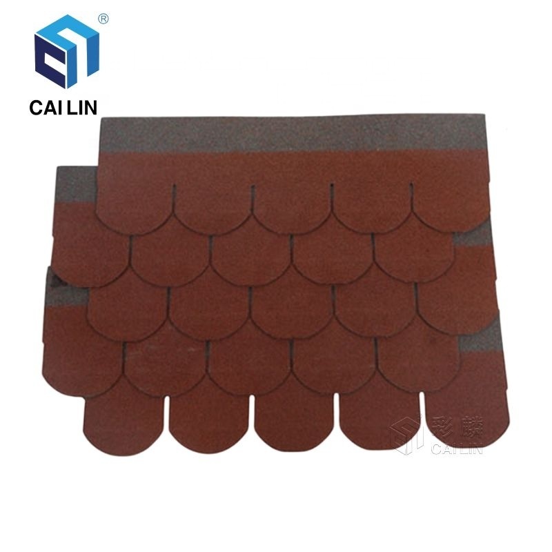 Economic Villa Building Materials Decorative Asphalt Roof Shingles Dark Green Architectural Fish Scale Fiberglass Roof Tile