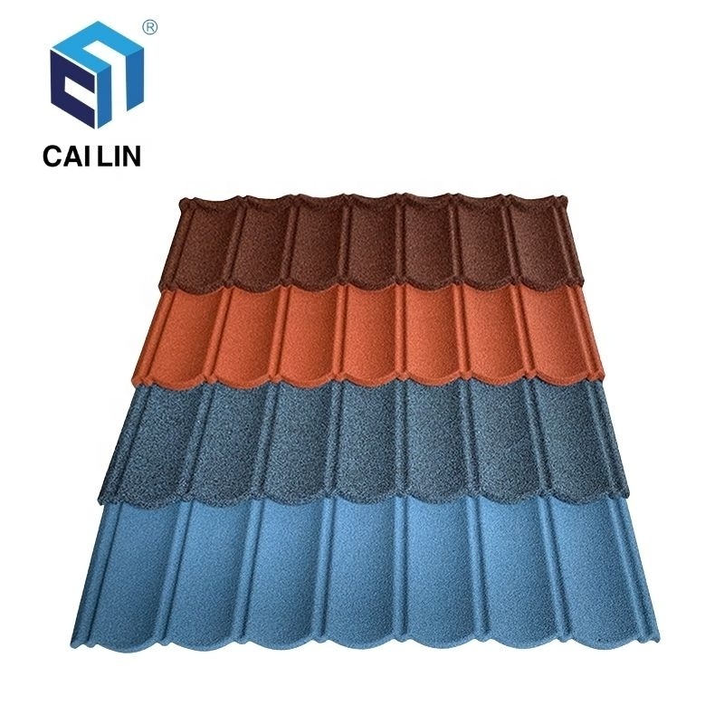 Wholesale Price Natural Jamaica Black Stone Coated Metal Roof Tiles Free Sample Interlocking Roof Shingles for USA Canada