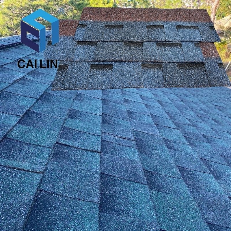 Villa Rooftop Eco-friendly Roofing Materials Algae Resistant  Asphalt Shingles Laminated Hexagonal Roof Tile